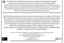 plakat informujący o projekcie